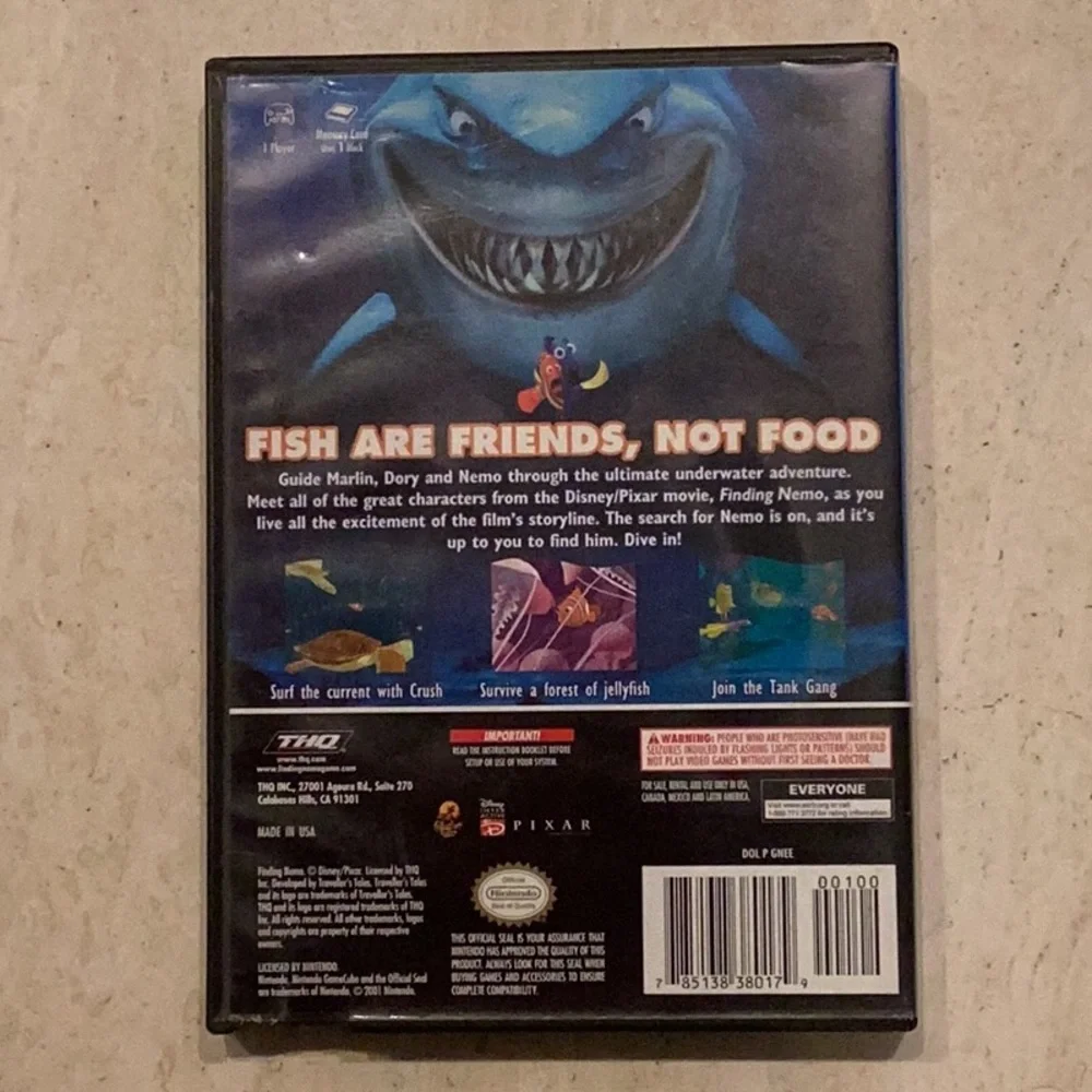 Disney Finding Nemo Nintendo GameCube Game Pixar CIB Tested Working